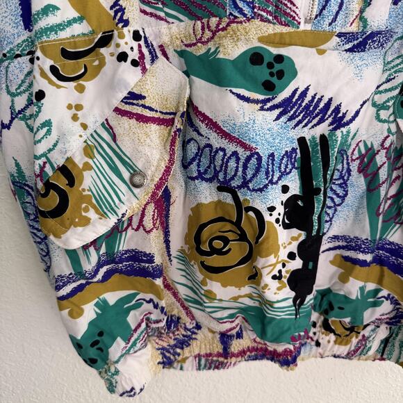 Vintage S Oliver Sport Jacket Large Retro Abstract Anorak Ski Snowboard 90s - Picture 7 of 13